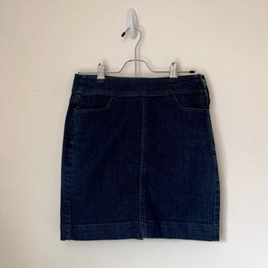 LOFT Petite Denim Mini Skirt